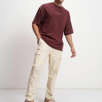 Men Beige Tapered Fit Cargo Trousers